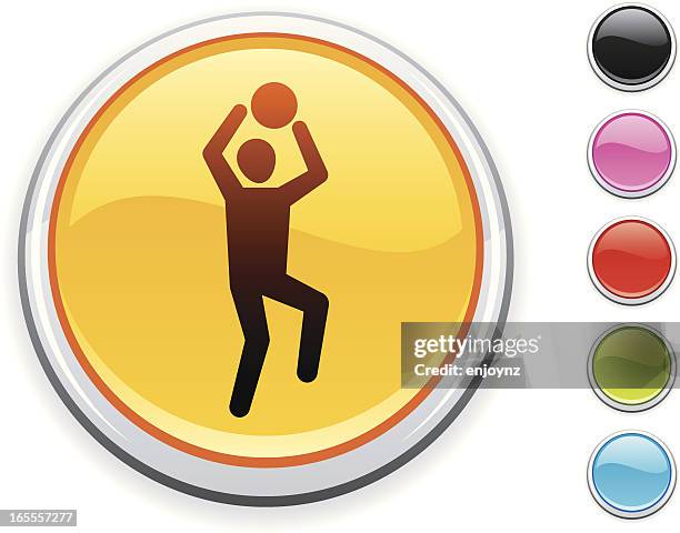 basketball icon - netball stock illustrations