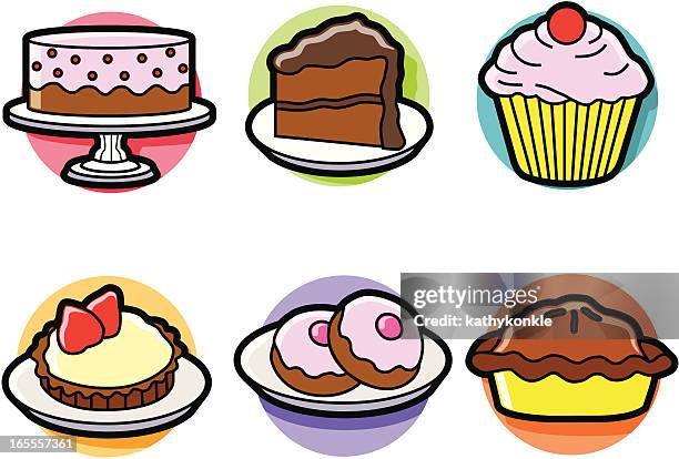 bake shop - red cake stock illustrations