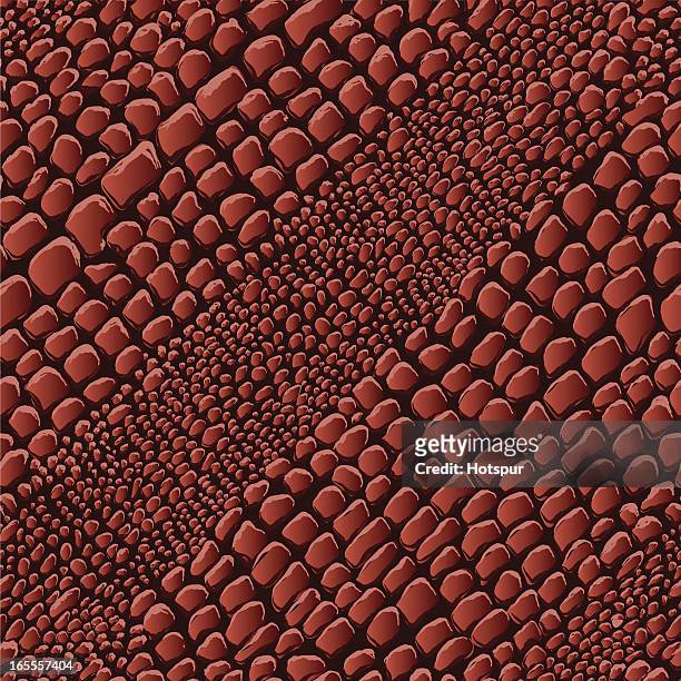 reptile skin (seamless tile) - brown snake stock illustrations