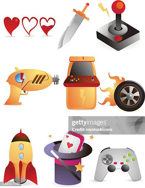 video game icons - console controller isolated stock illustrations