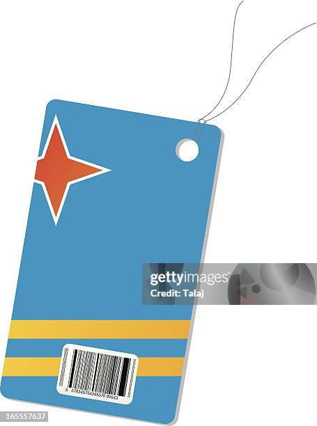 aruba price tag - aruba stock illustrations