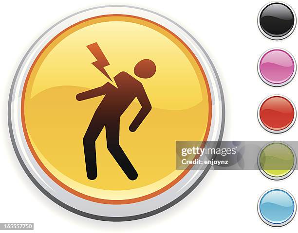 shock icon - electrical shock stock illustrations