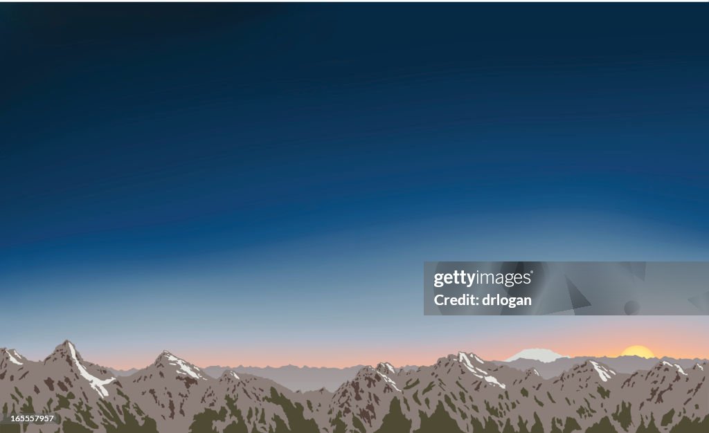 Sawtooth Mountains at Dawn