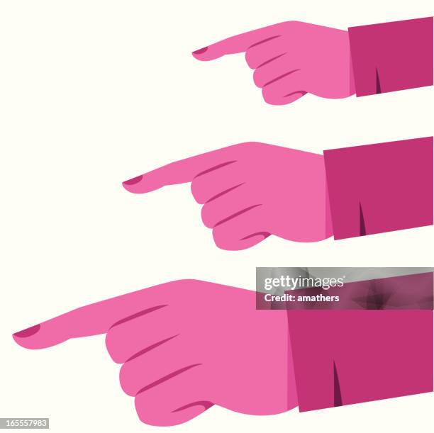 pointers - pointing fingers stock illustrations