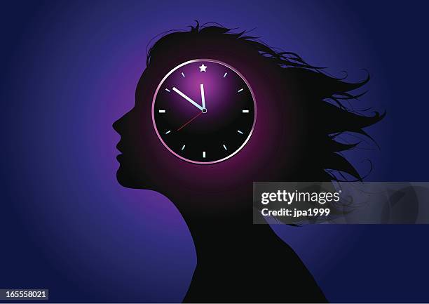biological clock - hormones stock illustrations