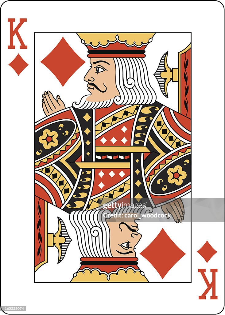King of Diamonds Two playing card