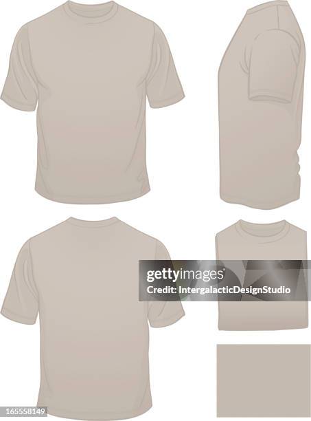 men's blank grey t-shirt with heather pattern - jersey texture stock illustrations