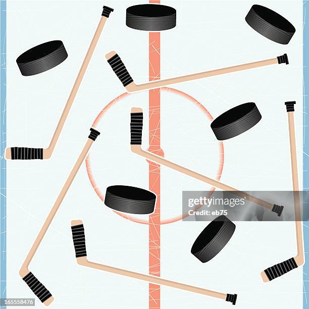 ilustraciones, imágenes clip art, dibujos animados e iconos de stock de sin costuras fondo de hockey sobre hielo - hockey stick