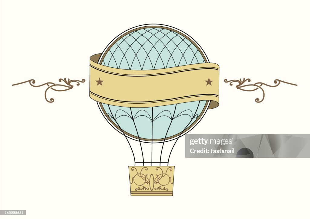 Vector vintage air baloon symbol