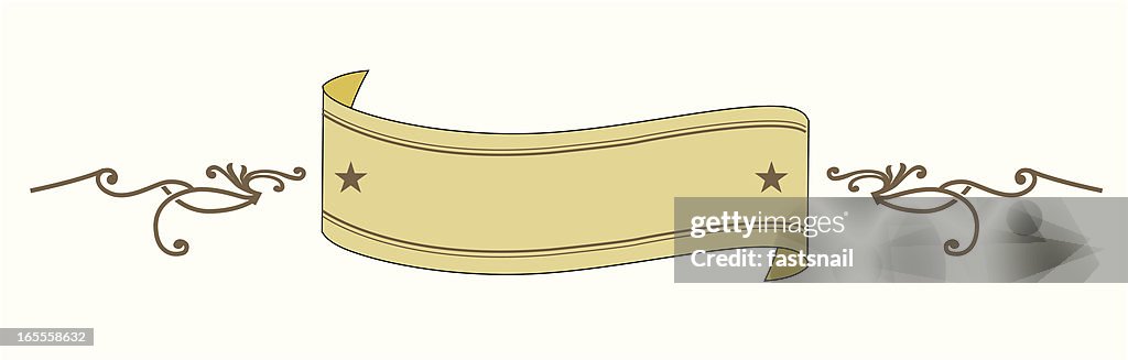 Decorative vector vintage blank banner
