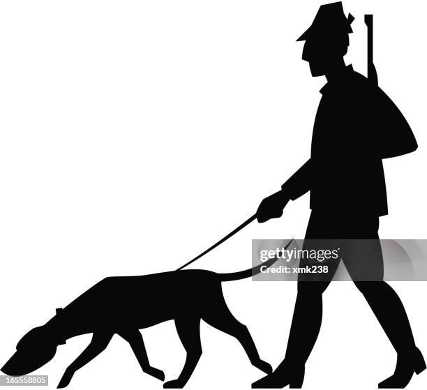hunting - hound isolated stock illustrations