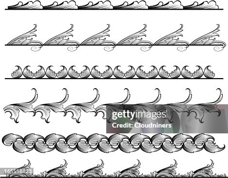 Running Leaf Borders - Hand Engraving Running Leaf Borders - Hand Engraving