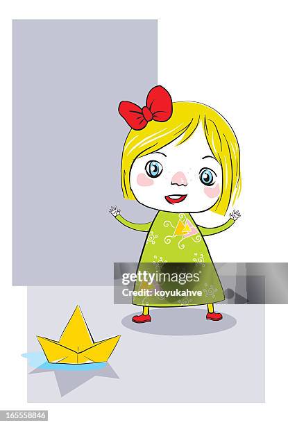 paper boat - toy boat stock illustrations
