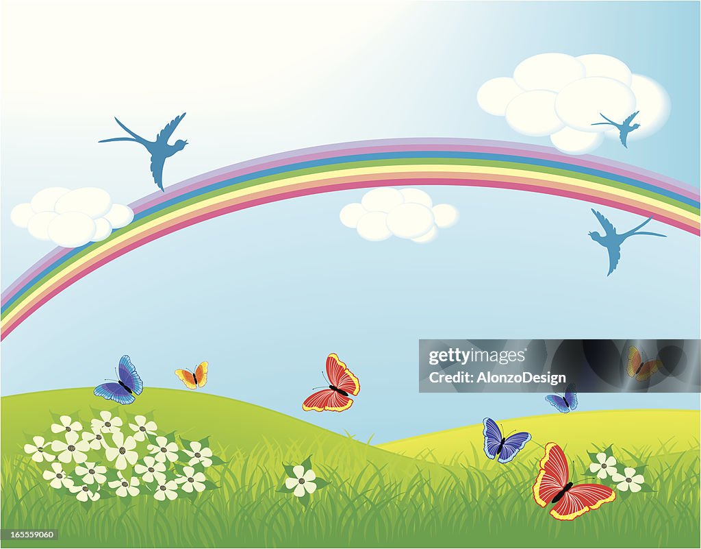 Spring Fun Scene Spring Scene High-Res Vector Graphic - Getty Images