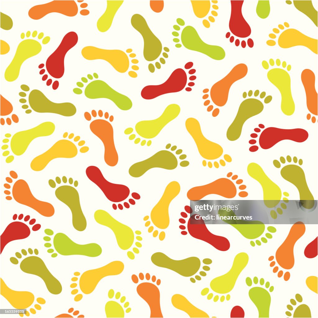Seamless Footprint Pattern High-Res Vector Graphic - Getty Images