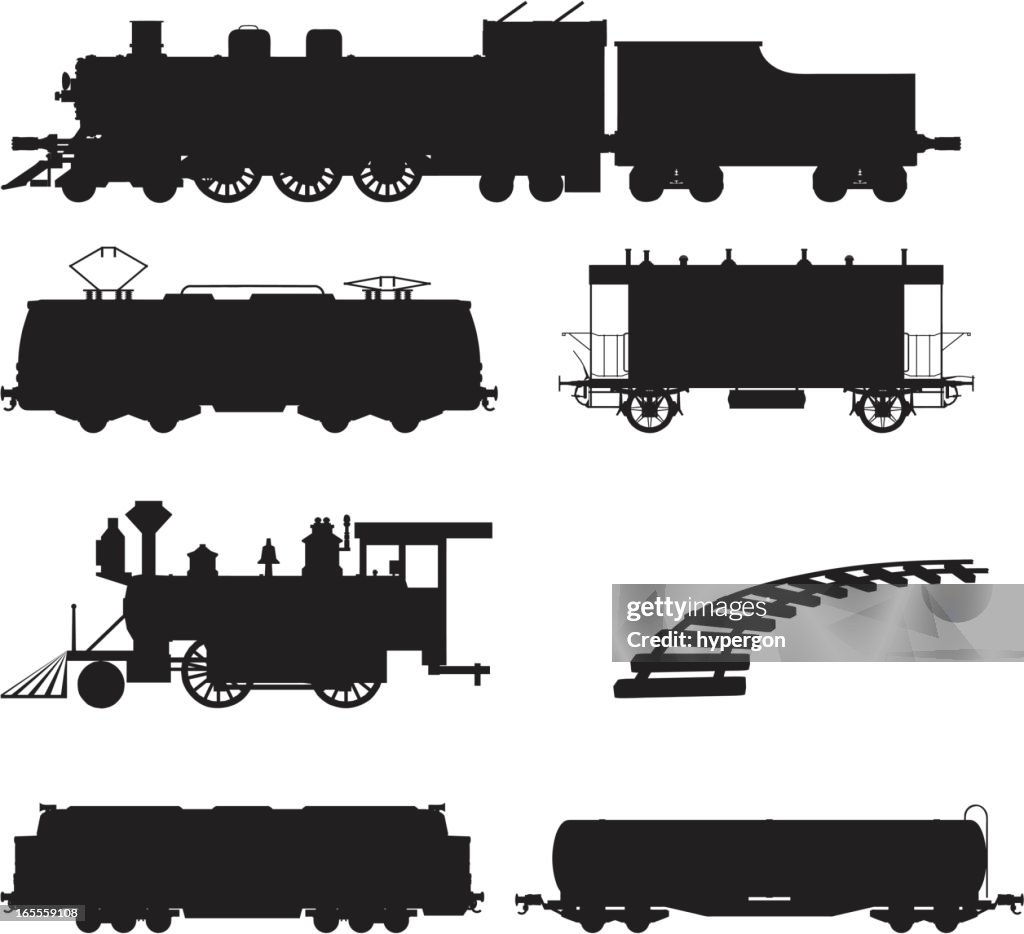 First Train Vector Train Silhouette Vector