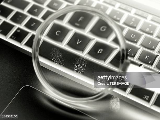 cyber crime, conceptual image - lens optical instrument stock illustrations