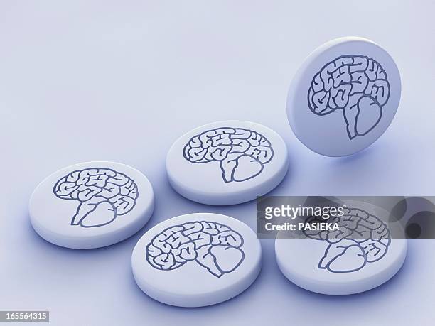 brain drug - tablet digital stock illustrations
