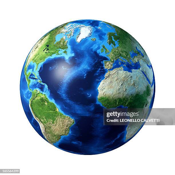 atlantic ocean, artwork - atlantic ocean map stock illustrations