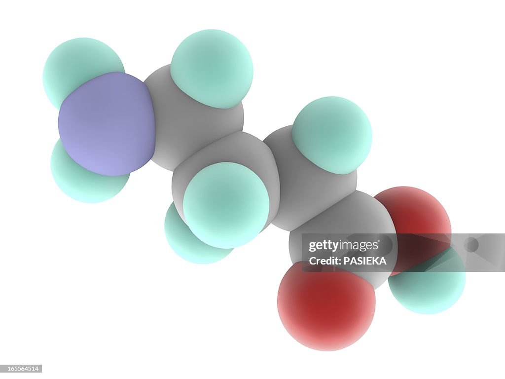 Gamma-aminobutyric acid GABA molecule