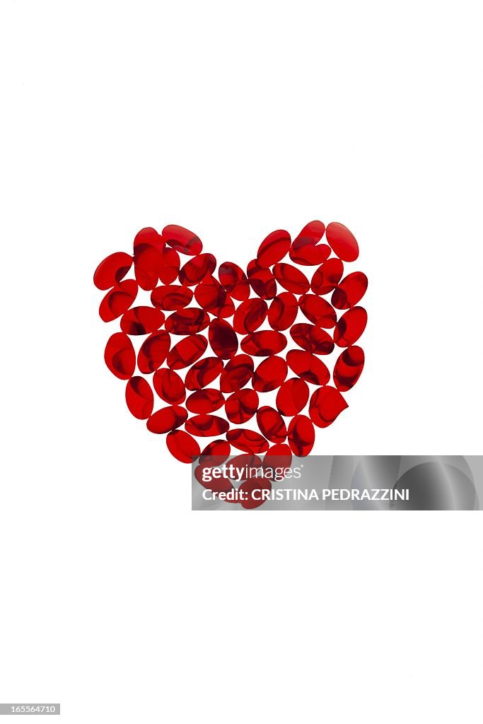 Heart supplements, conceptual image