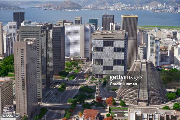 downtown rio de janeiro - rio de janeiro buildings stock pictures, royalty-free photos & images