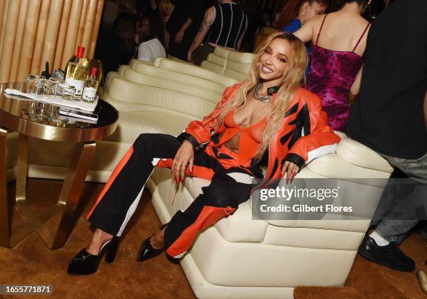 Image contains partial nudity.) Tinashe at the Dion Lee Spring 2024 Runway Show afterparty at the Boom Boom Room on September 9, 2023 in New York,...