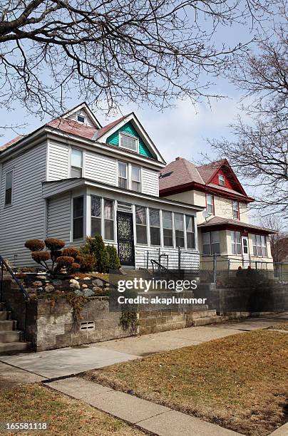 urban village homes - minneapolis neighborhood stock pictures, royalty-free photos & images