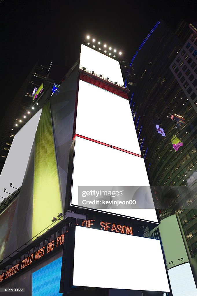 Empty advertisement boards