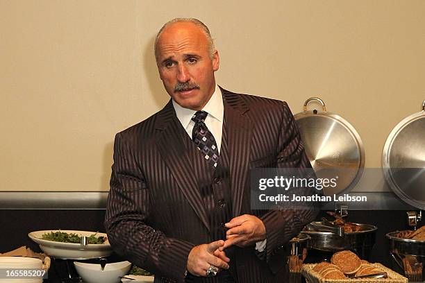 Daryl Evans attends the LA Kings Chalk Talk & Game Experience at Staples Center on April 4, 2013 in Los Angeles, California.