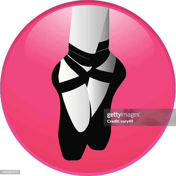 ballet icon - ballet shoe stock illustrations