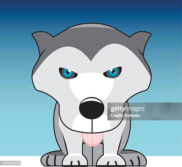 husky - cub snow stock illustrations