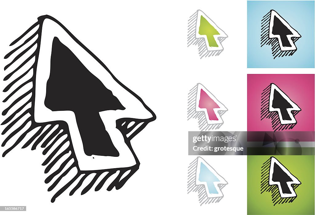 Hand drawn arrow