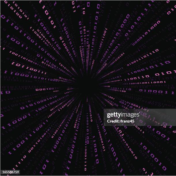 binary code_information explosion - y2k bug stock illustrations