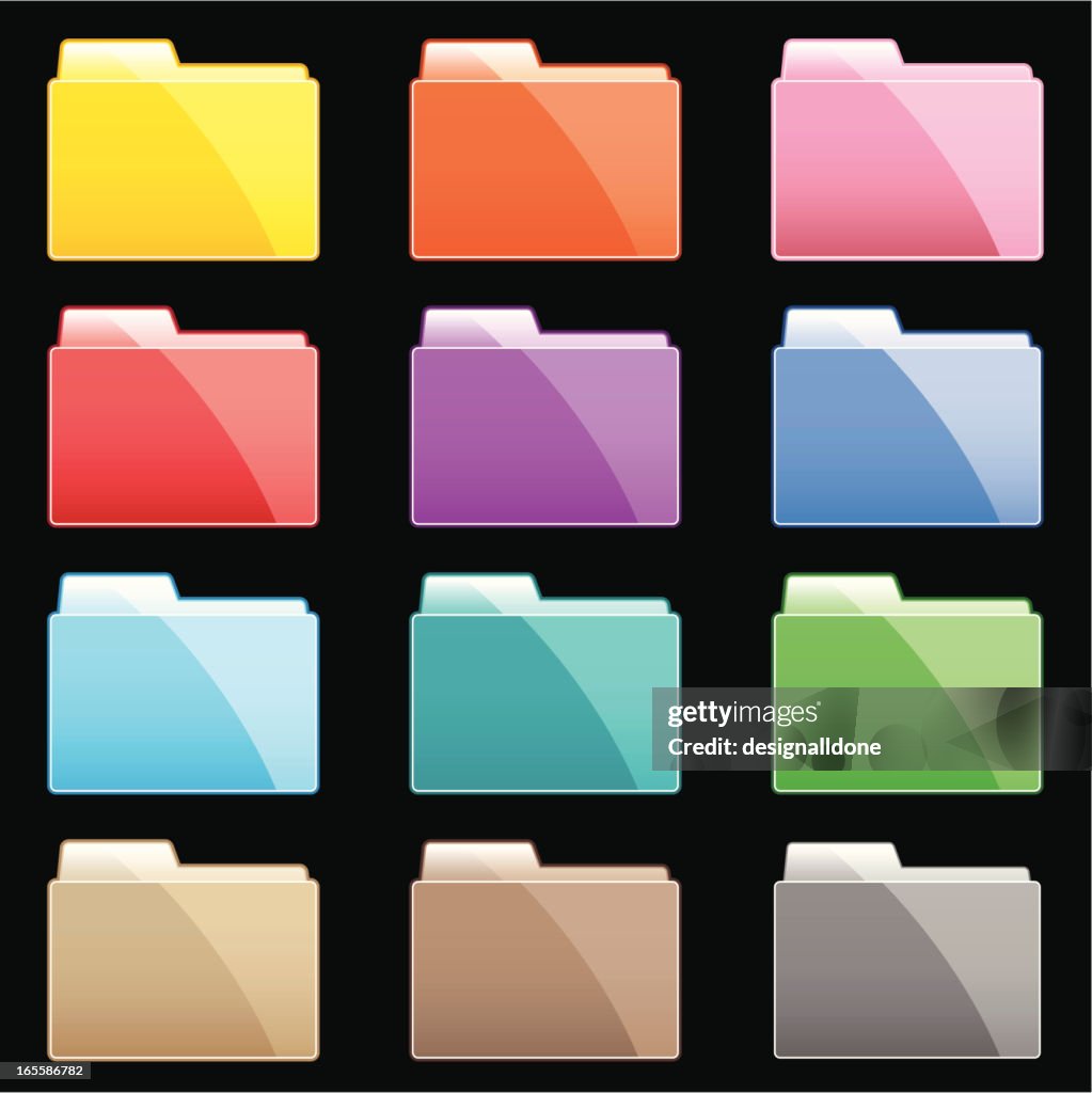 Colorful Gradient Folders High-Res Vector Graphic - Getty Images