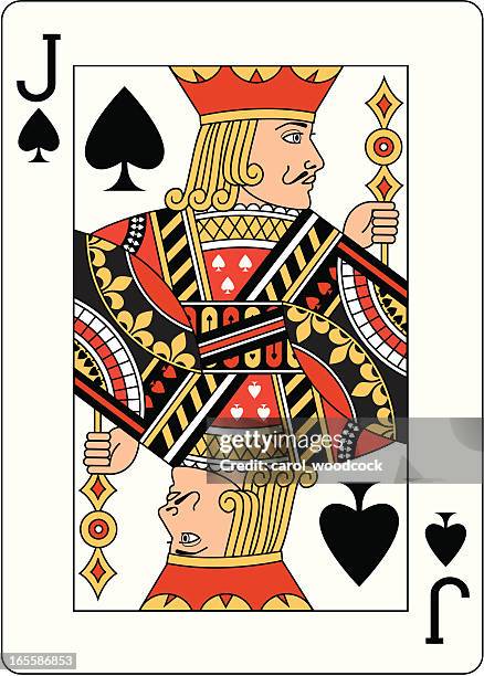 jack of spades two playing card - j stock illustrations