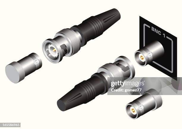 bnc connector - computer cable stock illustrations