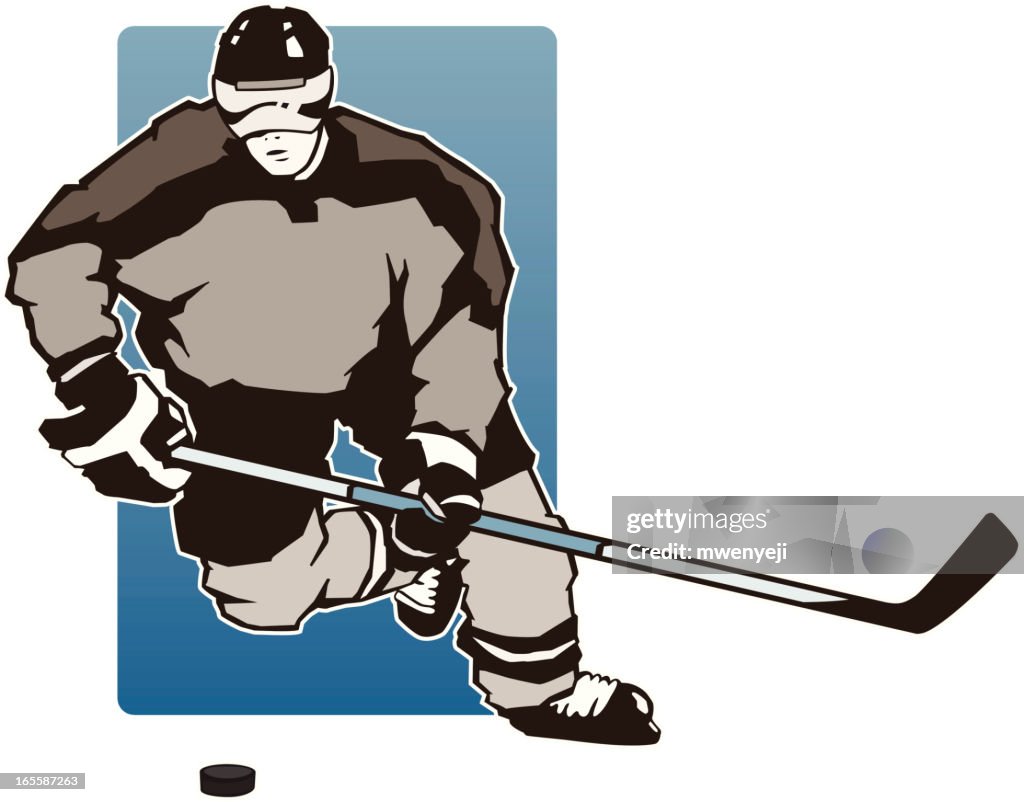 Professional Ice Hockey Player on a breakaway