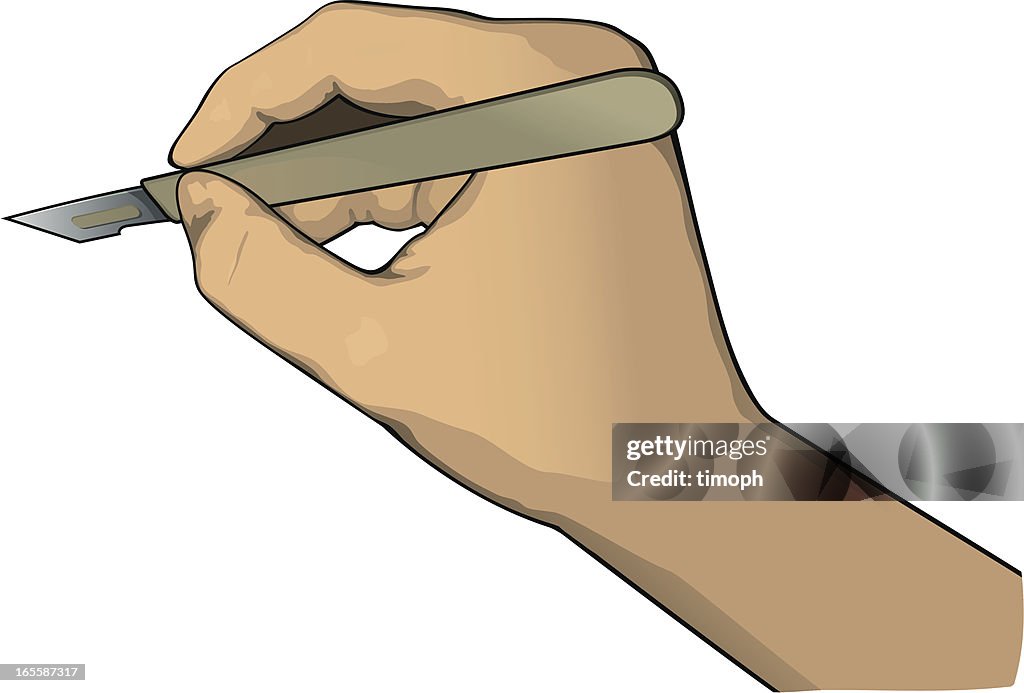 Scalpel in hand
