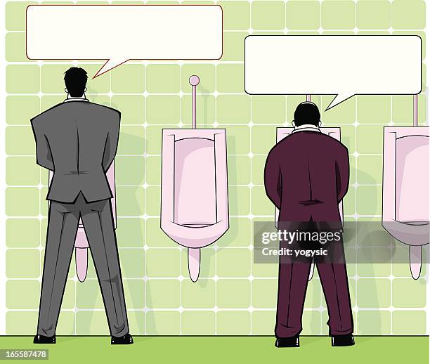 urinal talk - sneering stock illustrations