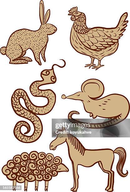 animals - brown snake stock illustrations