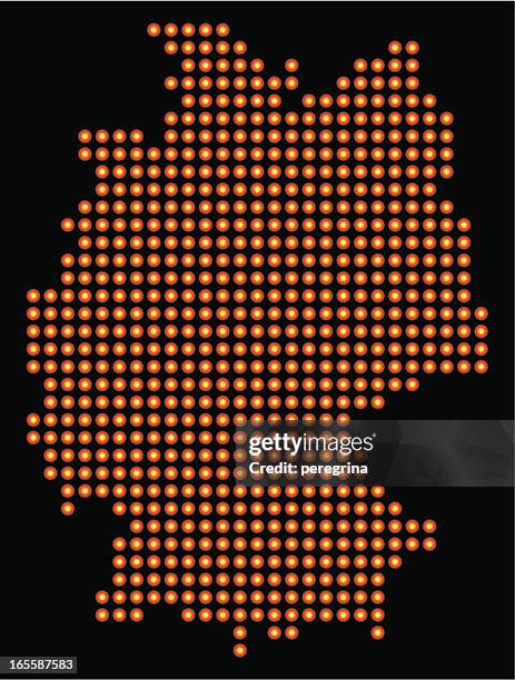 germany led map - led screen stock illustrations