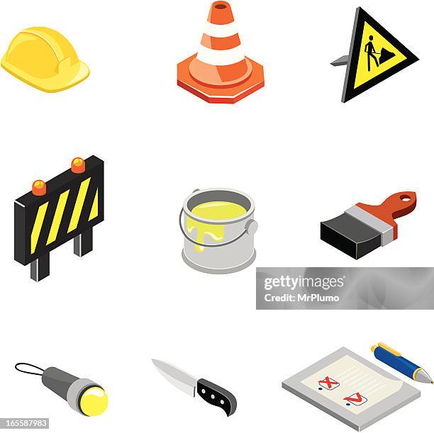 stockillustraties, clipart, cartoons en iconen met construction & worktools icons | iso collection - helm