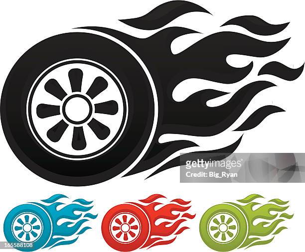 speed icon - burning rubber stock illustrations
