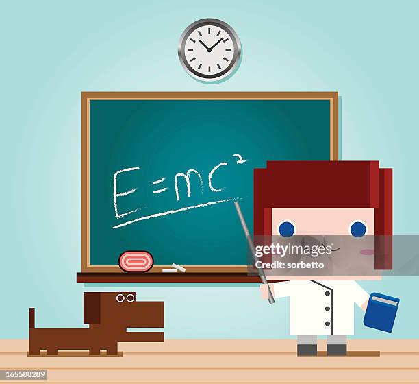 back to school - einstein dog stock illustrations