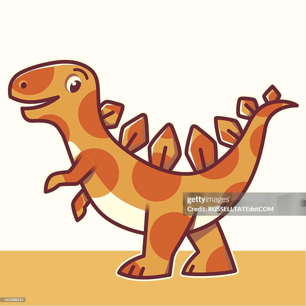 Orange Dinosaurier