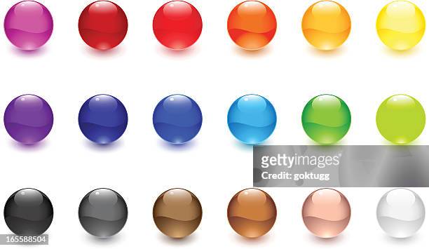 glossy spheres - three dimensional stock illustrations