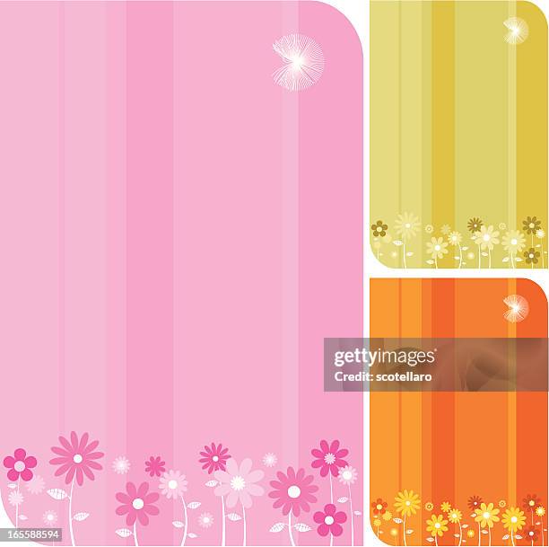 bacground mit blumenmuster - primavera stock-grafiken, -clipart, -cartoons und -symbole