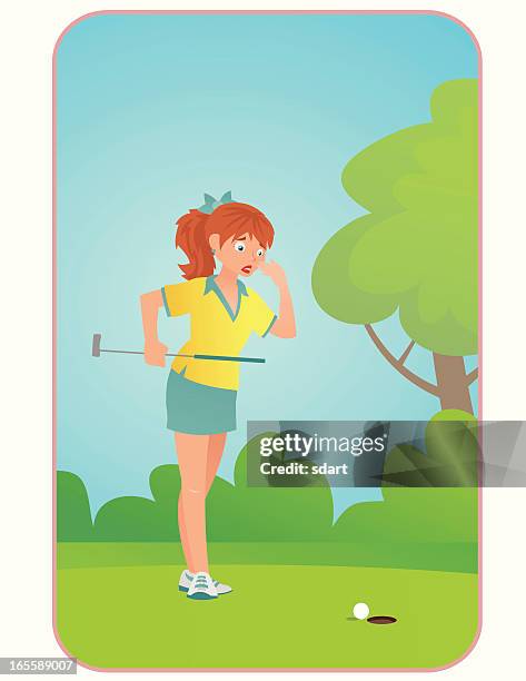 missed putt - missed putt stock illustrations