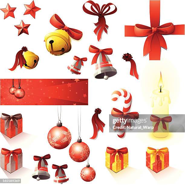 stockillustraties, clipart, cartoons en iconen met mega xmas collection 2009 - sleebellen